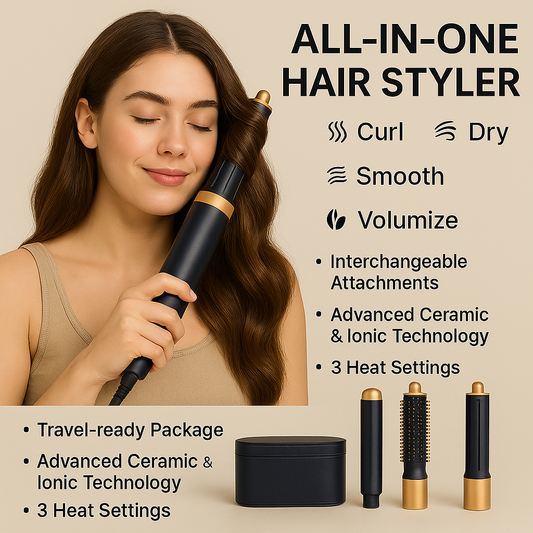 all-in-one hair styler set with attachments